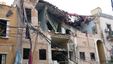 Scenes of destruction in Beirut after an explosion in early August 2020. Photo: Dom Hunt / Concern Worldwide.